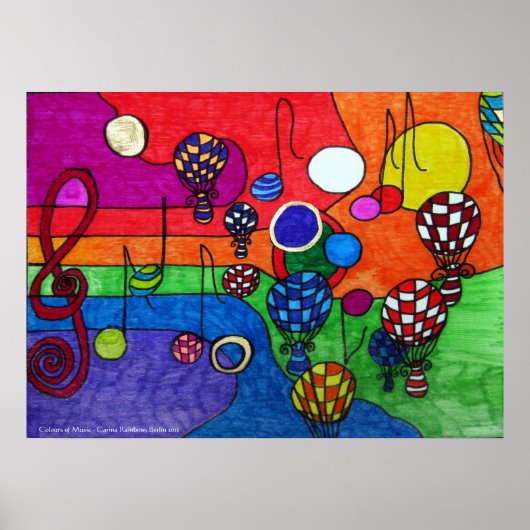 Farben des Musikposters Poster (Vorne)