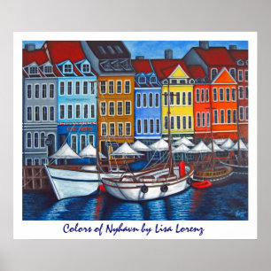 Farben des Nyhavn Poster Print