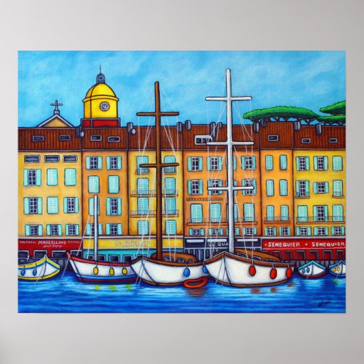 Farben des Posters Saint-Tropez von Lisa Lorenz Poster (Vorne)