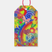 Farben des Powers Blume + Text Geschenkanhänger (Rückseite)