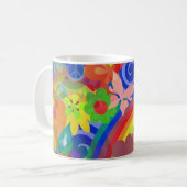 Farben des Powers der Blume Kaffeetasse (Vorderseite Links)
