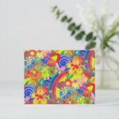 Farben des Powers der Blume Postkarte (Stehend Vorderseite)