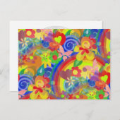 Farben des Powers der Blume Postkarte (Vorne/Hinten)