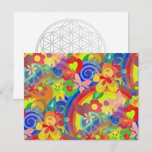 Farben des Powers der Blume Postkarte (Vorne/Hinten)