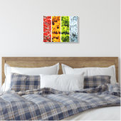 Farben des Quadriptychons der Veränderung Leinwanddruck (Insitu (Schlafzimmer))