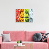 Farben des Quadriptychons der Veränderung Leinwanddruck (Insitu (Wohnzimmer))