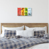 Farben des Quadriptychons der Veränderung Leinwanddruck (Insitu (Schlafzimmer))