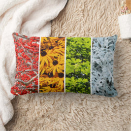 Farben des Quadriptychons der Veränderung Lendenkissen