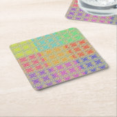 Farben des Rainbow-Alternativmusters Rechteckiger Pappuntersetzer (angewinkelt)