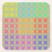Farben des Rainbow-Alternativmusters Rechteckiger Pappuntersetzer (Vorderseite)