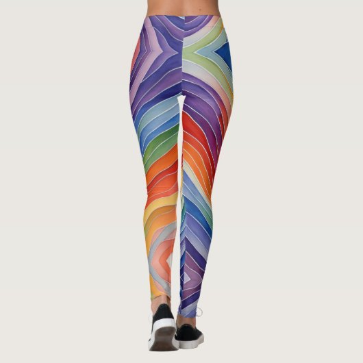 Farben des Regenbogens Leggings (Rückseite)