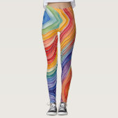 Farben des Regenbogens Leggings (Vorderseite)