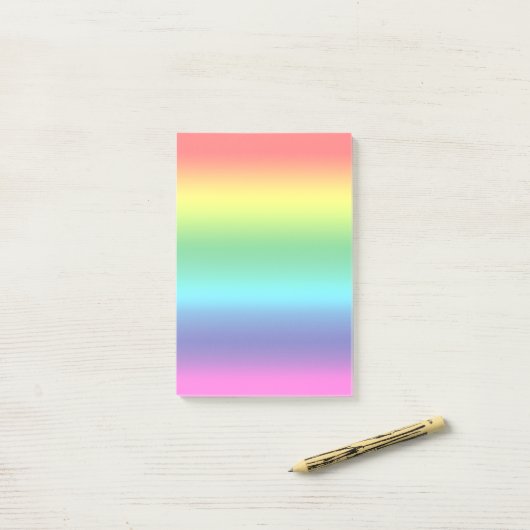 Farben des Regenbogens Post-it Klebezettel (Auf Schreibtisch)