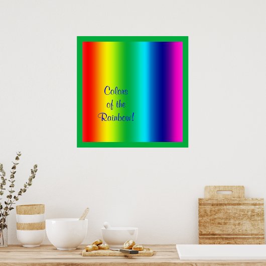 Farben des Regenbogens Poster (Küche)