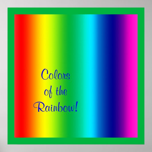 Farben des Regenbogens Poster (Vorne)