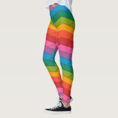Farben des Regenbogens Strippte Leggings (Links)