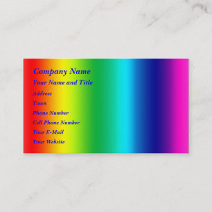 Farben des Regenbogens Visitenkarte