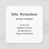 Farben, die in einer Visitenkarte mit Wasserquadra (Rückseite)