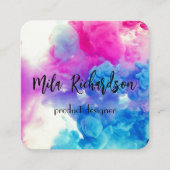 Farben, die in einer Visitenkarte mit Wasserquadra (Vorderseite)