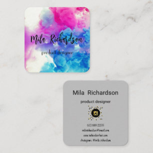 Farben, die in einer Visitenkarte mit Wasserquadra