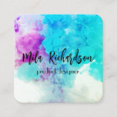 Farben, die in einer Visitenkarte mit Wasserquadra (Vorderseite)