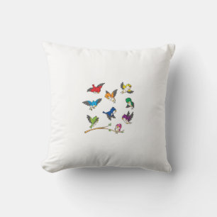 Farben: Eine Symphonie kleiner Vögel. Kissen