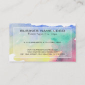 Farben Farbe Farbe Farbe Modernes Design Visitenkarte (Rückseite)