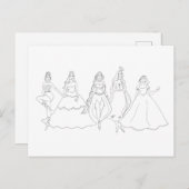 Färben Feiertagspostkarte (Vorne/Hinten)