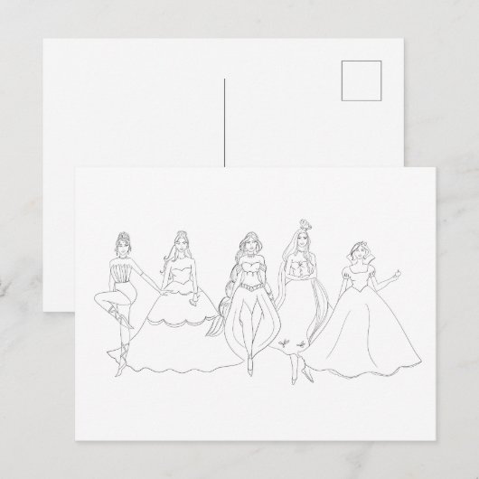 Färben Feiertagspostkarte (Vorne/Hinten)