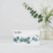 Farben-Flecken - Moosgrün Visitenkarte (Stehend Vorderseite)