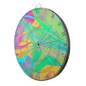 FARBEN FLUO - Fraktal Art - Dartscheibe (Vorderseite rechts)