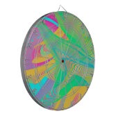 FARBEN FLUO - Fraktal Art - Dartscheibe (Vorderseite Links)