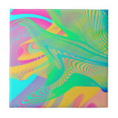 FARBEN FLUO - Fraktal Art - Fliese (Vorderseite)