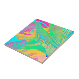FARBEN FLUO - Fraktal Art - Fliese