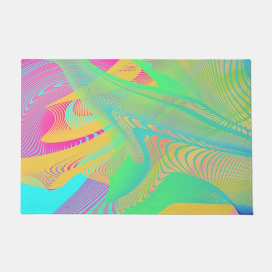 FARBEN FLUO - Fraktal Art - Fußmatte (Vorderseite)