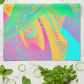 FARBEN FLUO - Fraktal Art - Geschirrtuch (Gefaltet)