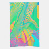 FARBEN FLUO - Fraktal Art - Geschirrtuch (Vertikal)