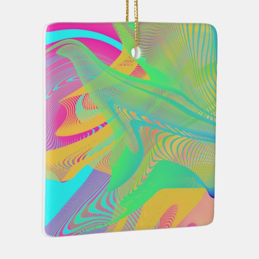 FARBEN FLUO - Fraktal Art - Keramikornament (Rechts)