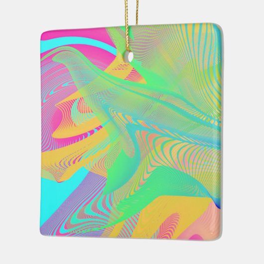 FARBEN FLUO - Fraktal Art - Keramikornament (Links)