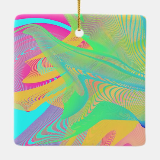 FARBEN FLUO - Fraktal Art - Keramikornament (Rückseite)