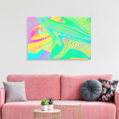 FARBEN FLUO - Fraktal Art - Leinwanddruck (Insitu (Wohnzimmer))