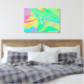 FARBEN FLUO - Fraktal Art - Leinwanddruck (Insitu (Schlafzimmer))