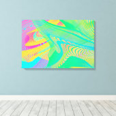 FARBEN FLUO - Fraktal Art - Leinwanddruck (Insitu (Holzboden))