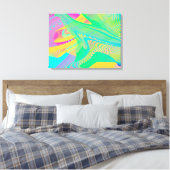 FARBEN FLUO - Fraktal Art - Leinwanddruck (Insitu (Schlafzimmer))