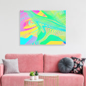 FARBEN FLUO - Fraktal Art - Leinwanddruck (Insitu (Wohnzimmer))