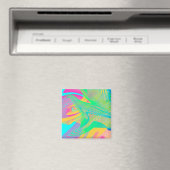FARBEN FLUO - Fraktal Art - Magnet (In Situ (Geschirrspüler))
