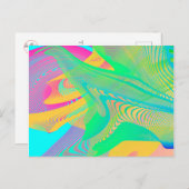 FARBEN FLUO - Fraktal Art - Postkarte (Vorne/Hinten)