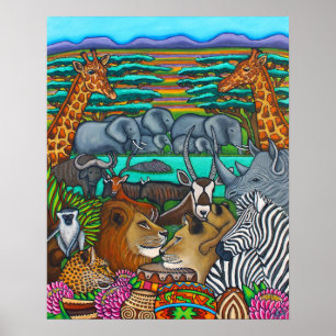 Farben für Afrika Print Poster