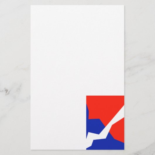 Farben für blaue, weiße Fahne Briefpapier (Vorderseite)