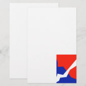 Farben für blaue, weiße Fahne Briefpapier (Vorne/Hinten)